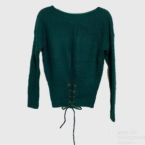 Christmas green knit top